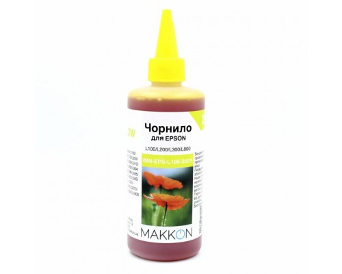 Чорнило Makkon для Epson L100/L200/L300/L800 250 мл yellow (IMN-EPS-L100-250Y)