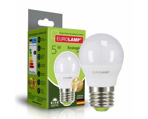 Лампочка Eurolamp LED G45 5W E27 4000K 220V (LED-G45-05274(P))