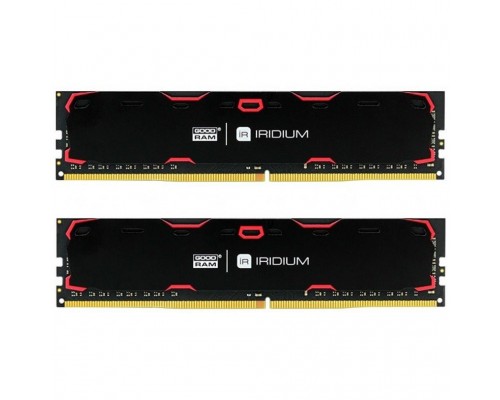 Модуль пам'яті для комп'ютера DDR4 16GB (2x8GB) 2400 MHz Iridium Black GOODRAM (IR-2400D464L15S/16GDC)
