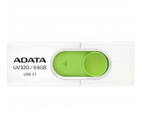 USB флеш накопичувач ADATA 64GB UV320 White/Green USB 3.1 (AUV320-64G-RWHGN)