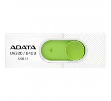 USB флеш накопитель ADATA 64GB UV320 White/Green USB 3.1 (AUV320-64G-RWHGN)