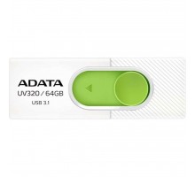 USB флеш накопичувач ADATA 64GB UV320 White/Green USB 3.1 (AUV320-64G-RWHGN)