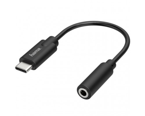 Кабель мультимедийный USB-C to 3.5 mm Jack Stereo Black Hama (00205282)