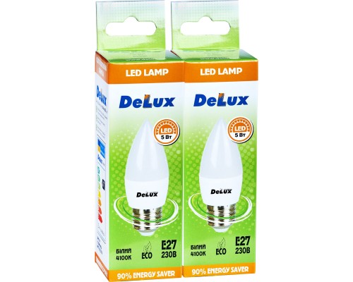 Лампочка Delux BL37B 5 Вт 4100K 220В E27 2шт (90006989)
