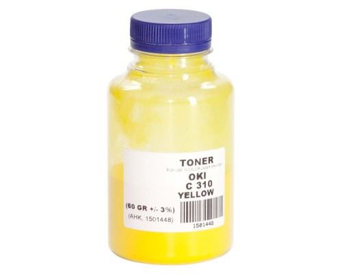 Тонер OKI C310/330/510/530, Glossy, 60г Yellow AHK (1501448)