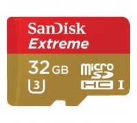 Карта пам'яті SanDisk 32GB microSD class 10 V30 A1 UHS-I U3 Extreme Action (SDSQXAF-032G-GN6AA)