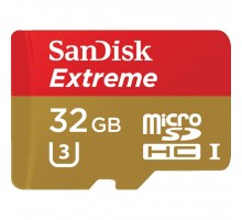 Карта пам'яті SanDisk 32GB microSD class 10 V30 A1 UHS-I U3 Extreme Action (SDSQXAF-032G-GN6AA)