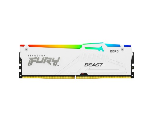 Модуль пам'яті для комп'ютера DDR5 16GB 5600 MHz Beast White RGB Kingston Fury (ex.HyperX) (KF556C36BWEA-16)