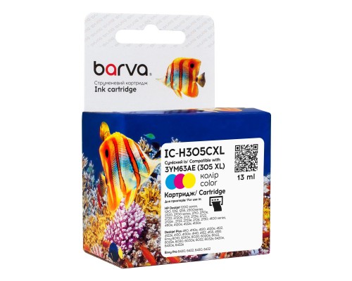 Картридж Barva HP 305XL color/3YM63AE, 13 мл (IC-H305CXL)