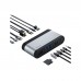Концентратор Baseus USB3.2 Type-C to 2xHDMI/2xDP/2xUSB-C/3xUSB/RJ45/SD/TRRS 3.5mm/PD 100W + PA 16 in 1 (CAHUB-HG0G)