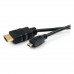 Кабель мультимедийный HDMI micro to HDMI 0.5m C2G (CG82026)