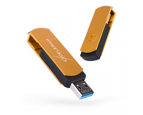 USB флеш накопичувач eXceleram 128GB P2 Series Gold/Black USB 3.1 Gen 1 (EXP2U3GOB128)