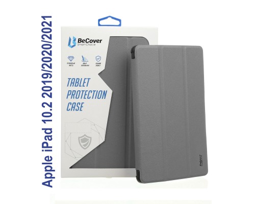 Чохол до планшета BeCover Tri Fold Soft TPU mount Apple Pencil Apple iPad 10.2 2019/2020/2021 Gray (706744)