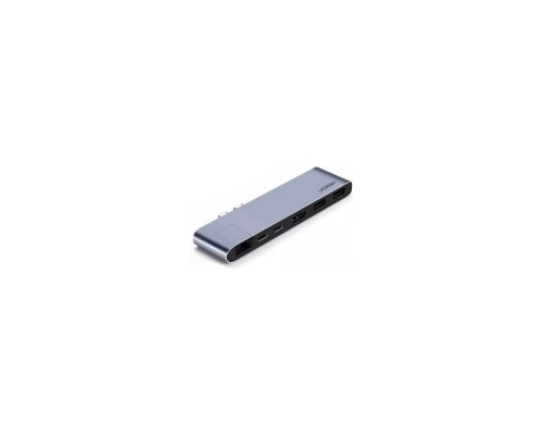 Концентратор Ugreen USB3.1 MacBook Pro 2*Type-C to HDMI/USB 3.0x2/HDMI/RJ45/PD CM218 (50984)