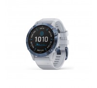 Смарт-часы Garmin fenix 6 Pro Solar, Mineral Blue Titanium with Whitestone Ban (010-02410-19)