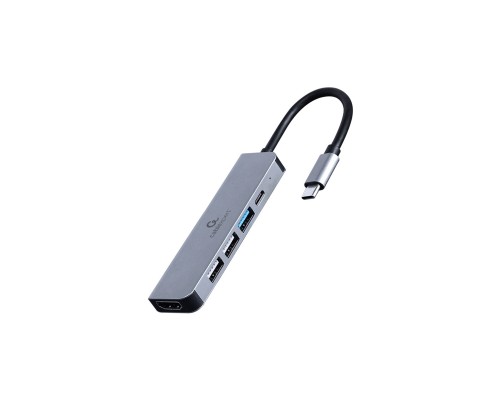 Концентратор Cablexpert USB-C 5-in-1 (hub/HDMI/PD) (A-CM-COMBO5-03)