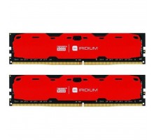 Модуль памяти для компьютера DDR4 16GB (2x8GB) 2400 MHz Iridium Red GOODRAM (IR-R2400D464L15S/16GDC)