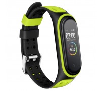 Ремінець до фітнес браслета BeCover Colour Style для Xiaomi Mi Smart Band 5 Black-Green (705156)