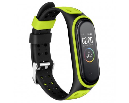 Ремінець до фітнес браслета BeCover Colour Style для Xiaomi Mi Smart Band 5 Black-Green (705156)