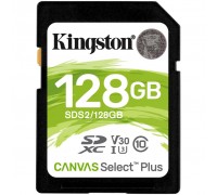 Карта пам'яті Kingston 128GB SDXC class 10 UHS-I U3 Canvas Select Plus (SDS2/128GB)