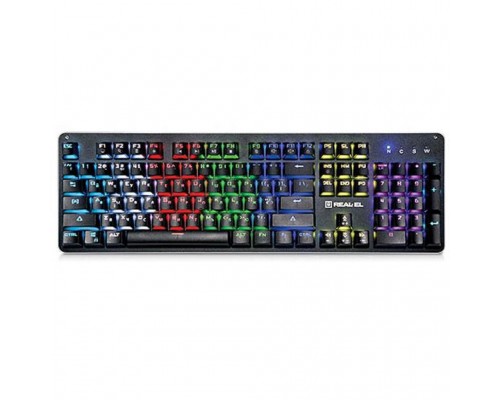 Клавіатура REAL-EL M47 RGB, black
