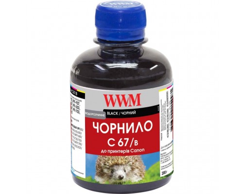 Чорнило WWM Canon IPF-107 200г Black IPF-107Bk (C67/B)