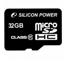 Карта пам'яті Silicon Power 32Gb microSDHC class 10 (SP032GBSTH010V10)