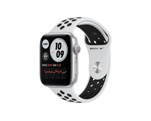 Смарт-часы Apple Watch Nike SE GPS, 44mm Silver Aluminium Case with Pure Plat (MKQ73UL/A)