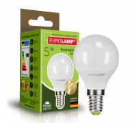Лампочка Eurolamp LED G45 5W E14 3000K 220V (LED-G45-05143(P))