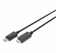 Кабель мультимедійний DisplayPort to HDMI 2.0m UHD 4K, M/M type A Digitus (AK-340303-020-S)