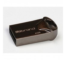 USB флеш накопитель Mibrand 4GB Hawk Black USB 2.0 (MI2.0/HA4M1B)