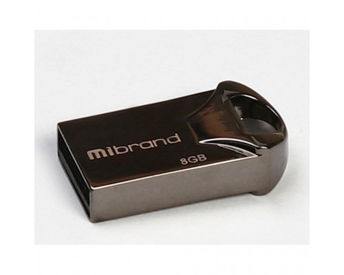 USB флеш накопитель Mibrand 8GB Hawk Black USB 2.0 (MI2.0/HA8M1B)
