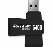 USB флеш накопичувач Patriot 64GB Color Quick Drive Black USB 3.1 (PSF64GQDBK3USB)