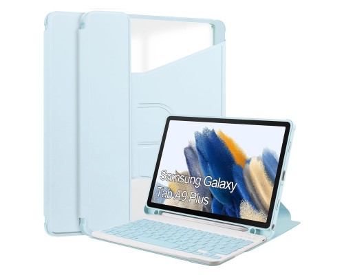 Чохол до планшета BeCover Keyboard 360° Rotatable Samsung Tab A9 Plus SM-X210/SM-X215/SM-X216 11.0" Light Blue (710332)