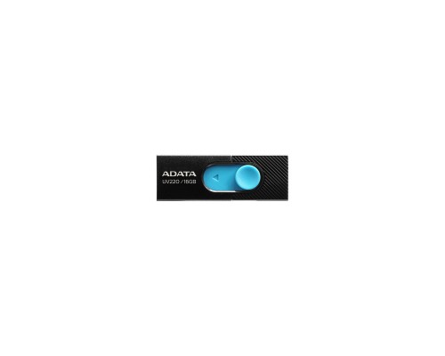 USB флеш накопичувач ADATA 16GB UV220 Black/Blue USB 2.0 (AUV220-16G-RBKBL)