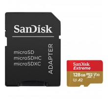 Карта пам'яті SanDisk 128GB microSDXC class 10 A2 V30 UHS-I U3 Extreme (SDSQXA1-128G-GN6AA)