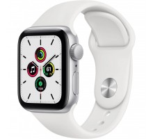 Смарт-часы Apple Watch SE GPS, 44mm Silver Aluminium Case with White Sport Ba (MYDQ2UL/A)