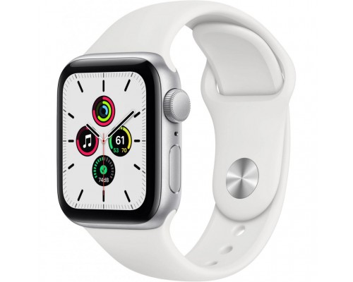 Смарт-годинник Apple Watch SE GPS, 44mm Silver Aluminium Case with White Sport Ba (MYDQ2UL/A)