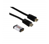 Кабель мультимедийный HDMI to HDMI 1.5m c адаптером FM/FM HAMA (00122207)