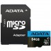 Карта памяти ADATA 64GB microSD class 10 UHS-I A1 Premier (AUSDX64GUICL10A1-RA1)