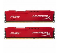 Модуль пам'яті для комп'ютера DDR3 8Gb (2x4GB) 1600 MHz HyperX Fury Red Kingston (HX316C10FRK2/8)