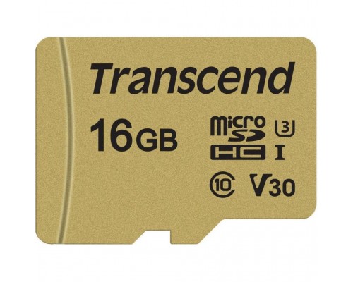 Карта пам'яті Transcend 16GB microSDHC class 10 UHS-I U3 V30 (TS16GUSD500S)