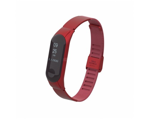 Ремінець до фітнес браслета Armorstandart Flat Milanese Band 4303 для Xiaomi Mi Band 4/3 Red (ARM55932)