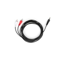 Кабель мультимедійний Jack 3.5mm M to 2xRCA 3 m Vinga (VCPDCJ35MRCA23BK)