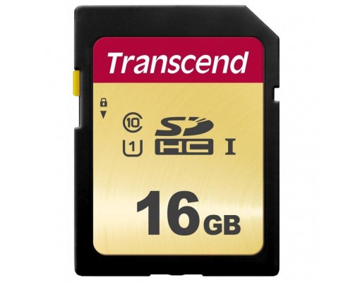 Карта памяти Transcend 16GB SDHC class 10 UHS-I U1 (TS16GSDC500S)