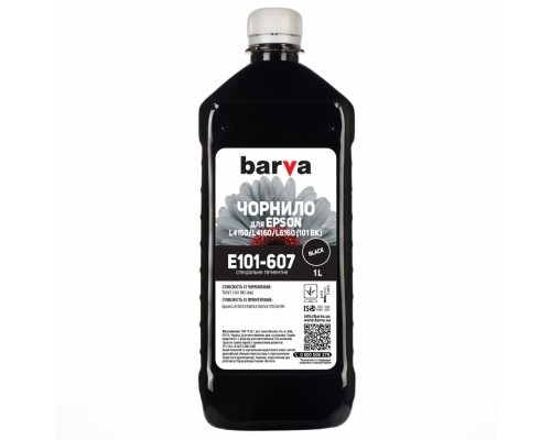 Чорнило Barva EPSON L4150/L4160 (101) 1л BLACK pigmented (E101-607)