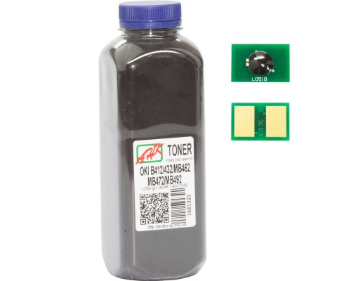 Тонер OKI B412/432/MB462 250г Black +chip AHK (1401339)