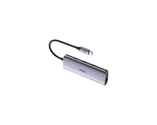 Концентратор Ugreen USB3.0 Type-C to USB 3.0x3/RJ45/ CM236 (60718)