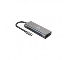 Концентратор Cablexpert USB-C 5-in-1 (HUB/HDMI/PD/CR/Lan) (A-CM-COMBO5-01)