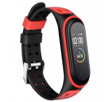 Ремінець до фітнес браслета BeCover Colour Style для Xiaomi Mi Smart Band 5 Black-Red (705157)